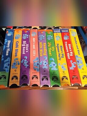 Blue's Clues Kids VHS Collection Lot Of 9 Untested